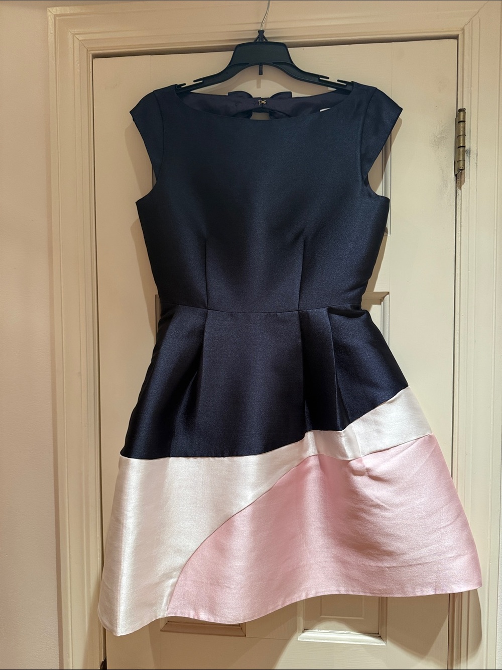 kate spade Navy, Ivory & Blush Pink Fit-and-Flare Dress